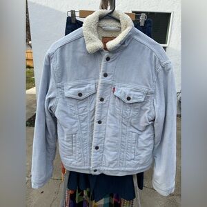 Levi's women’s Light Blue Corduroy Sherpa Jacket